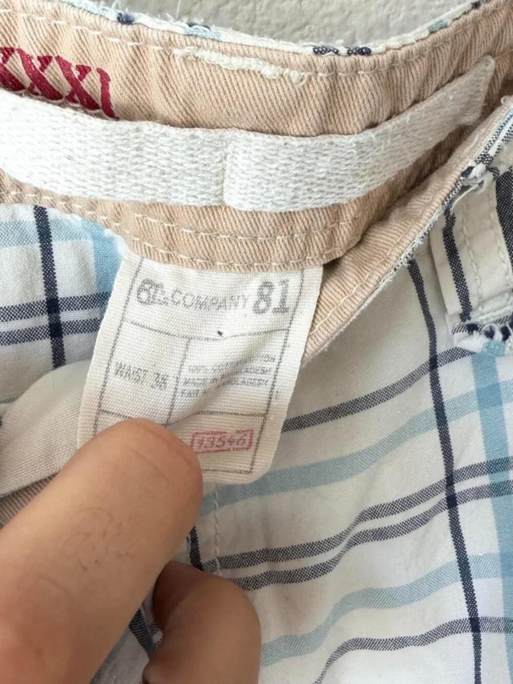 Men's 38 inch Waist Vintage 2000s Plaid Striped Shorts y2k